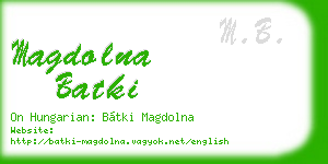 magdolna batki business card