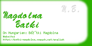 magdolna batki business card